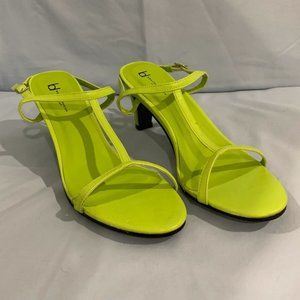 Boston Design Studio Lime Neon Green Heeled Strappy